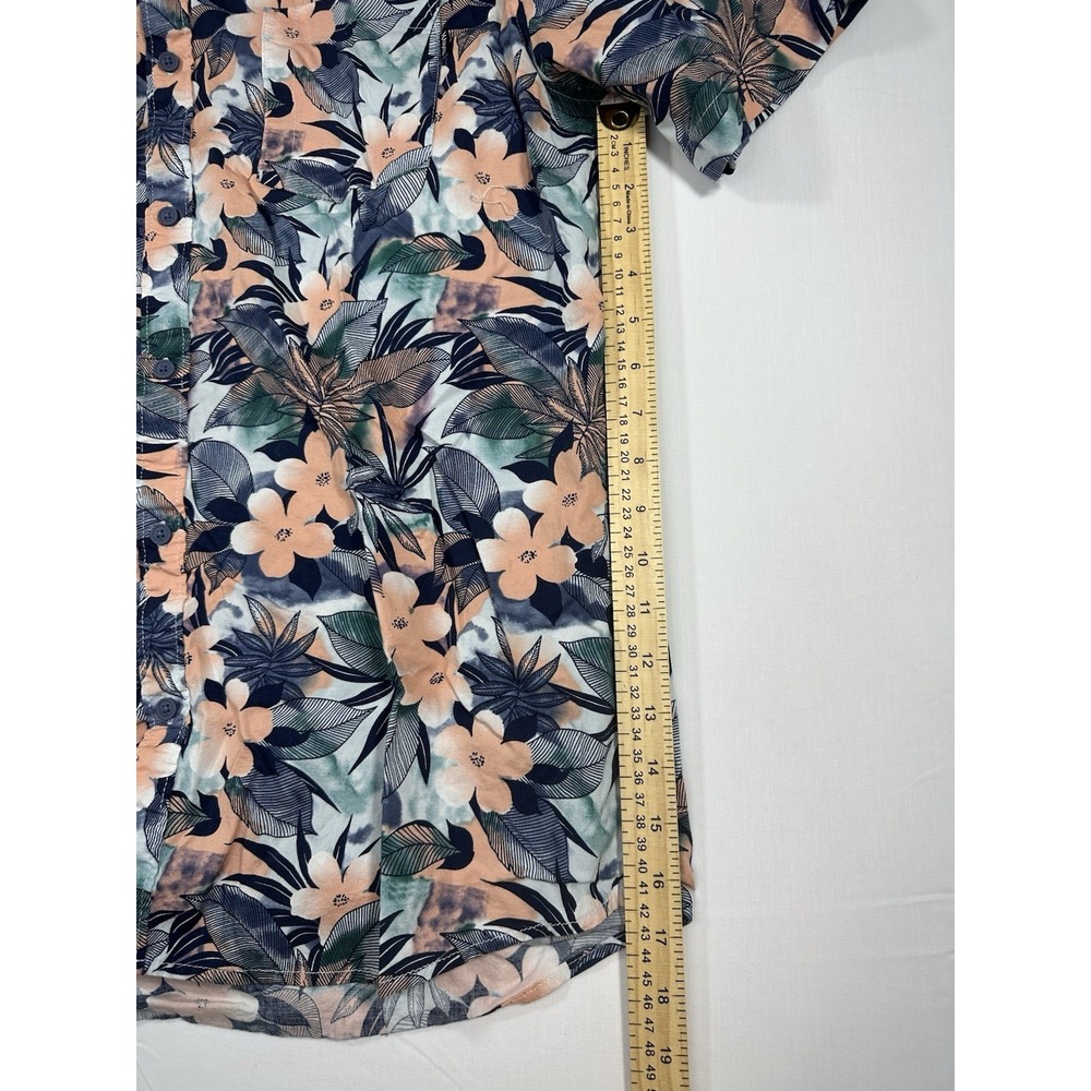 Hurley Shirt Men's L Multicolor Floral Hawaiian Button Up Short Sleeve Tropical - Picture 5 of 7